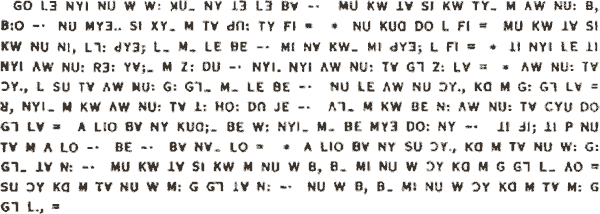 The Lord's Prayer written in the Lisu Fraser script